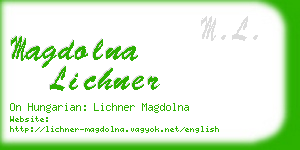 magdolna lichner business card